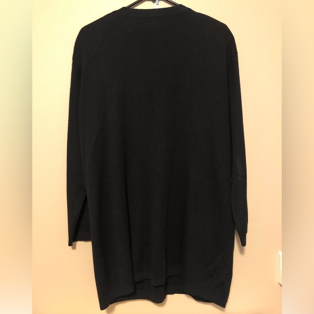 Essential Elements Wool Blend Cardigan Sweater Bl… - image 3